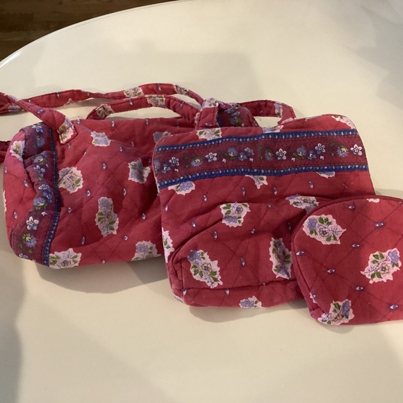 Set of (3) Quilted Travel Toiletry Bags - Picture 1 of 1